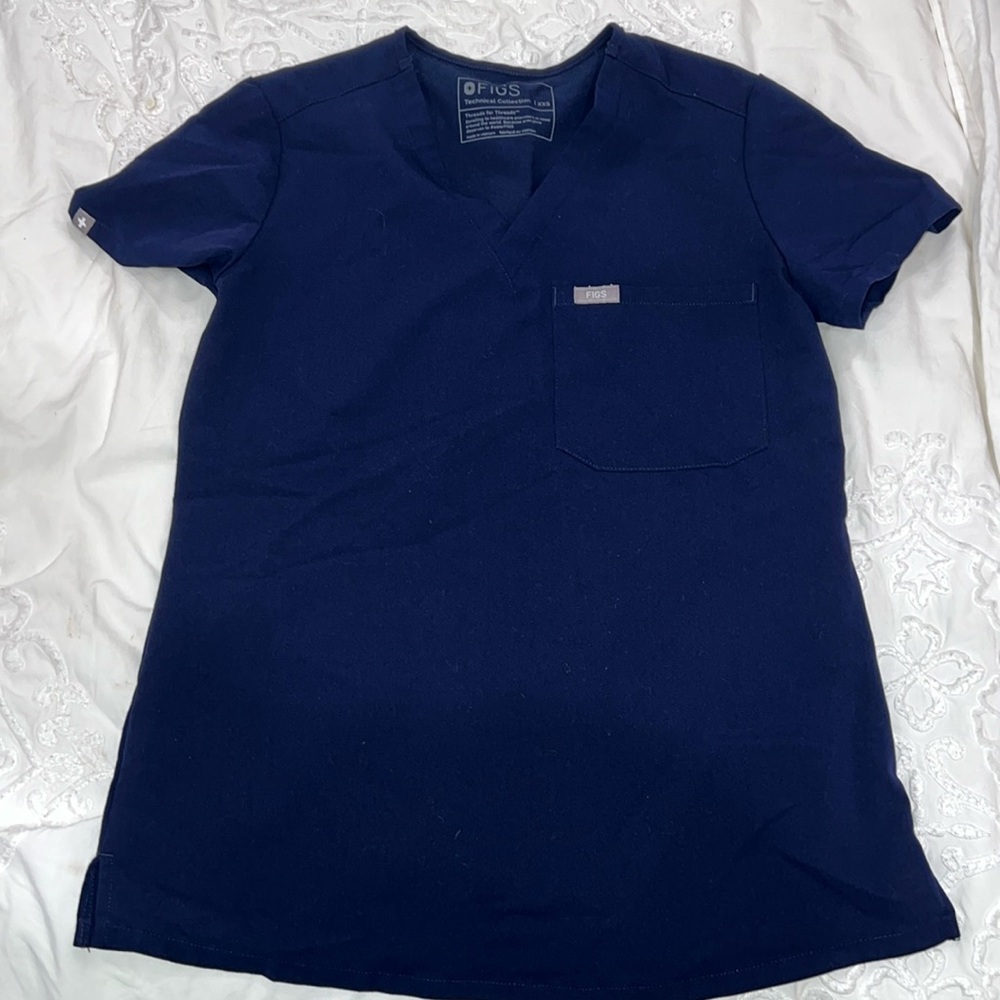 Navy Figs Scrub top